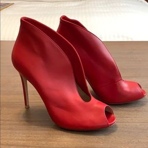 Red Gianvito Rossi open pumps 39.5 NWT